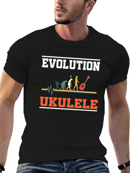 Evolution Ukulele T-Shirt Funny Musician Tee