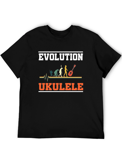 Evolution Ukulele T-Shirt Funny Musician Tee