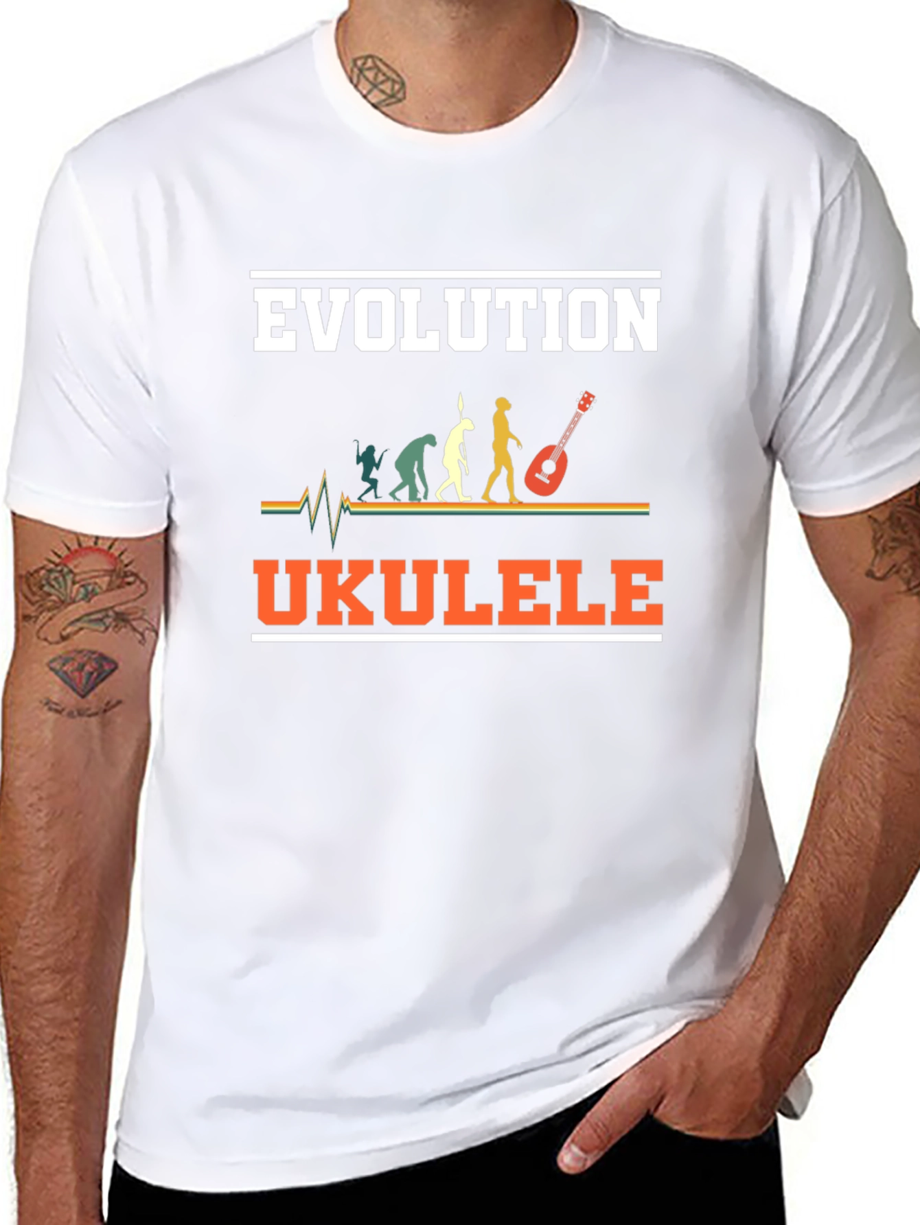Evolution Ukulele T-Shirt Funny Musician Tee