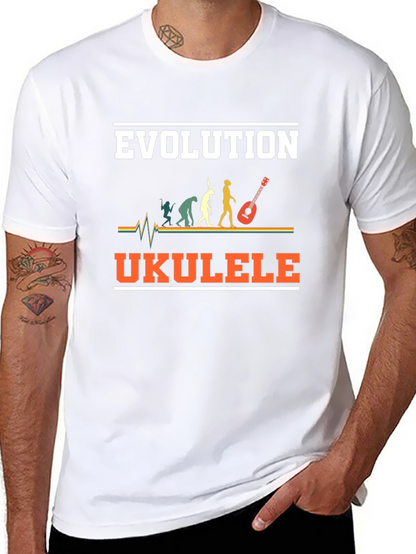 Evolution Ukulele T-Shirt Funny Musician Tee