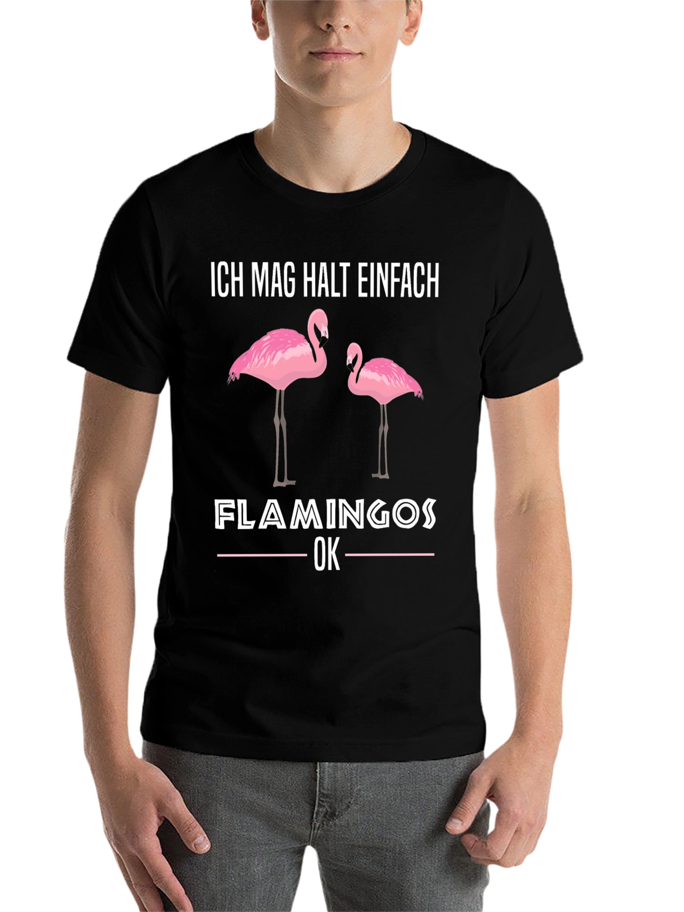 Flamingo Graphic T-Shirt - Ich Mag Halt Einfach Design