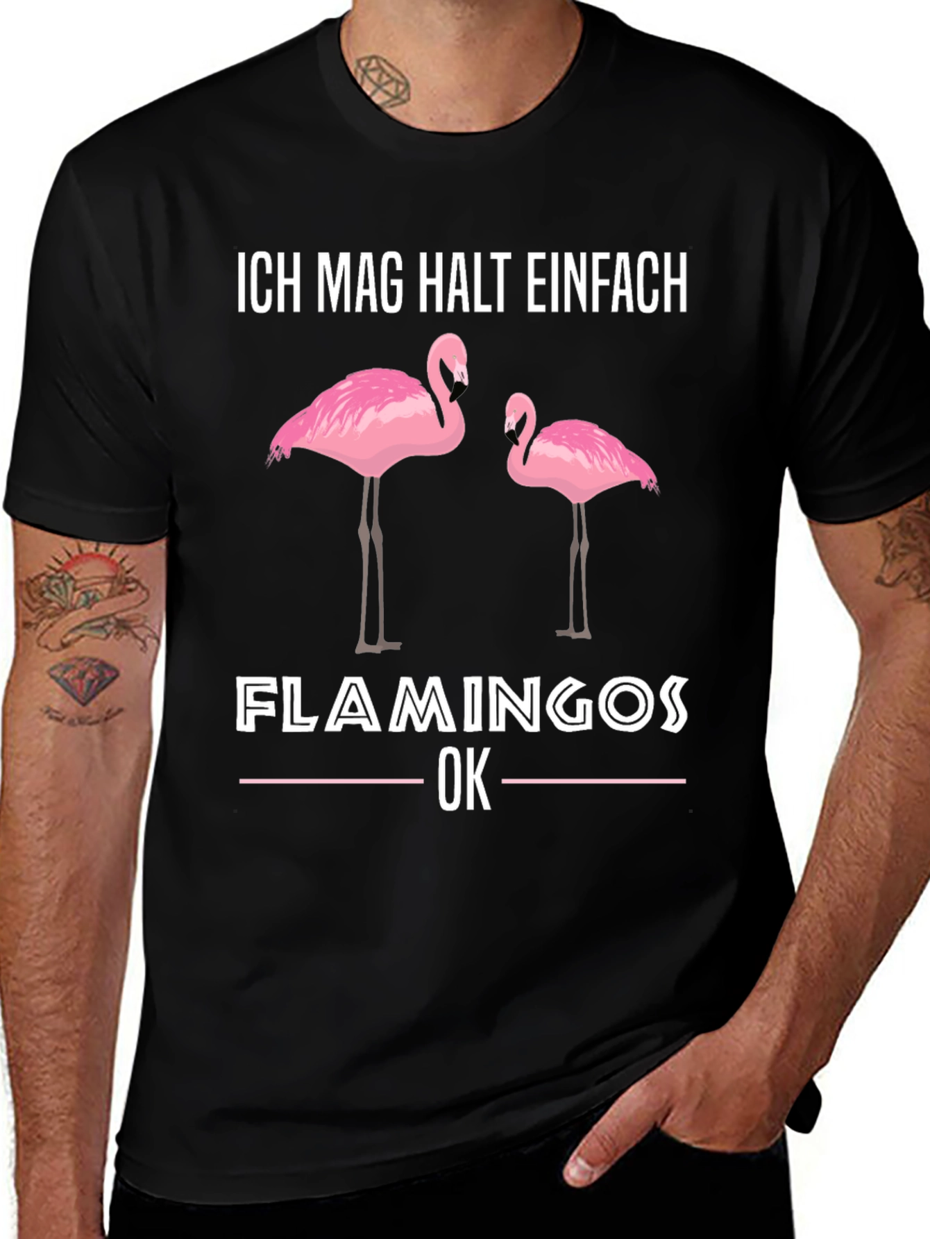 Flamingo Graphic T-Shirt - Ich Mag Halt Einfach Design
