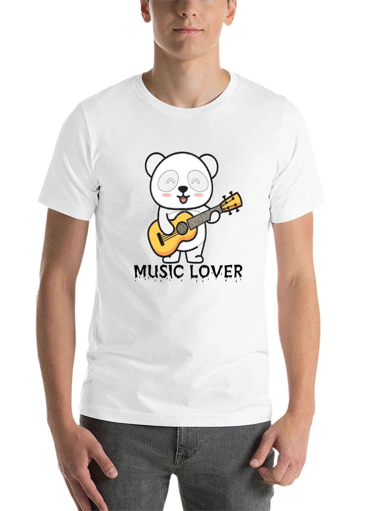 Panda Music Lover Graphic T-Shirt