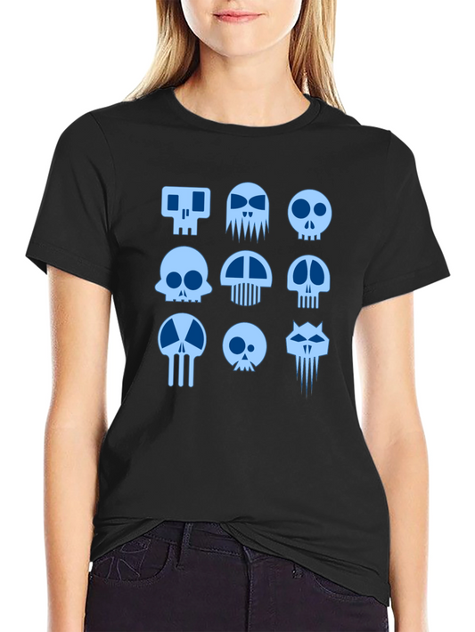Skull Graphic Print Black T-Shirt