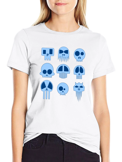 Skull Graphic Print Black T-Shirt