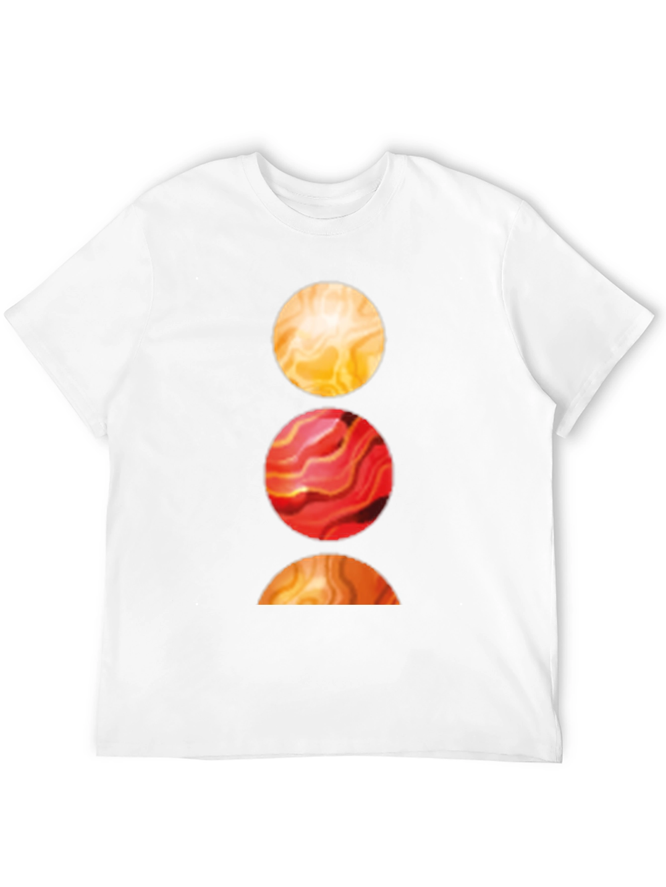 Abstract Circle Graphic Tee - Soft Cotton Blend