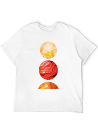 Abstract Circle Graphic Tee - Soft Cotton Blend