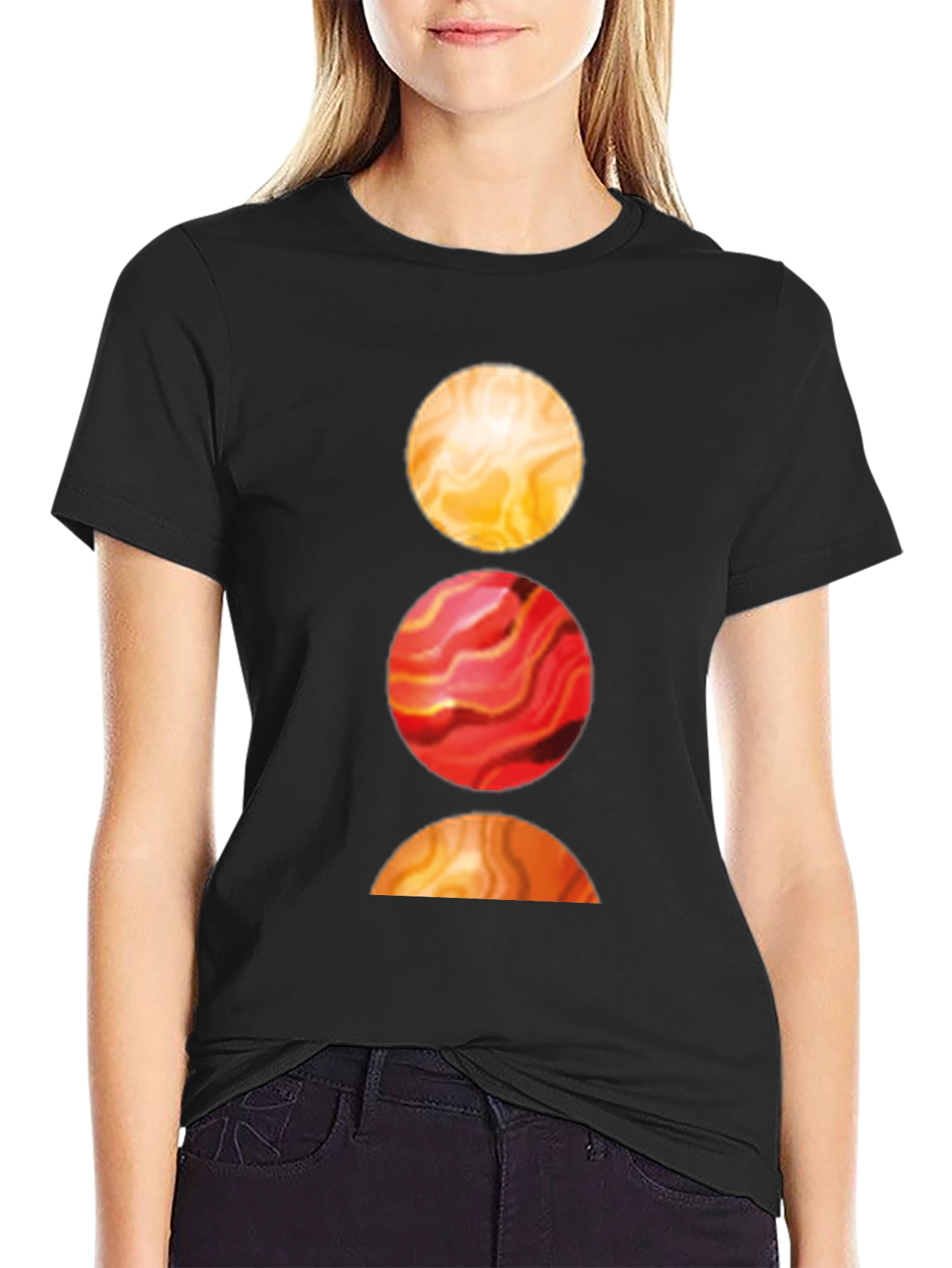 Abstract Circle Graphic Tee - Soft Cotton Blend