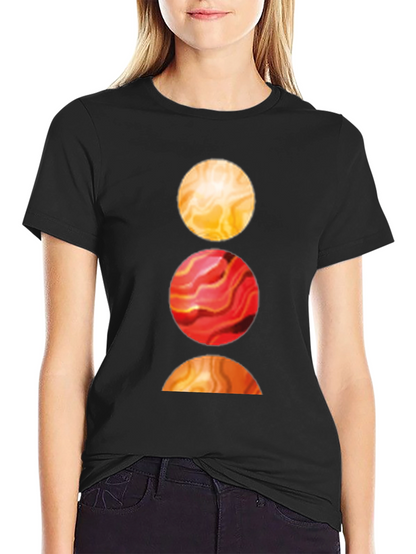 Abstract Circle Graphic Tee - Soft Cotton Blend