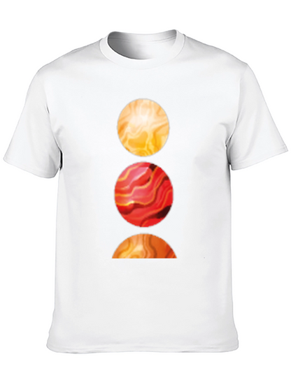 Abstract Circle Graphic Tee - Soft Cotton Blend