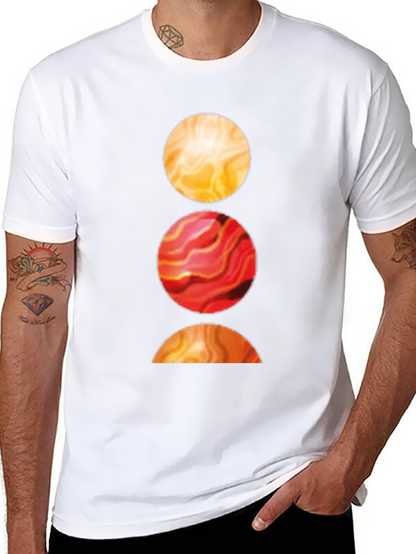 Abstract Circle Graphic Tee - Soft Cotton Blend