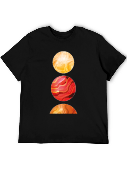 Abstract Circle Graphic Tee - Soft Cotton Blend