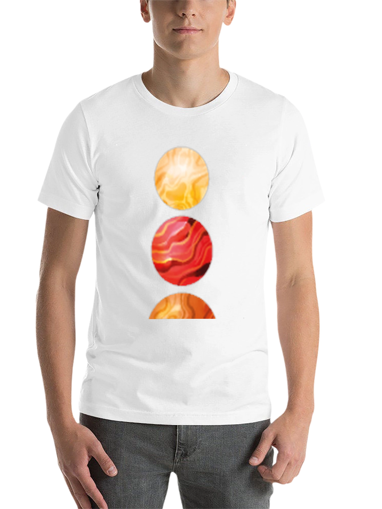 Abstract Circle Graphic Tee - Soft Cotton Blend