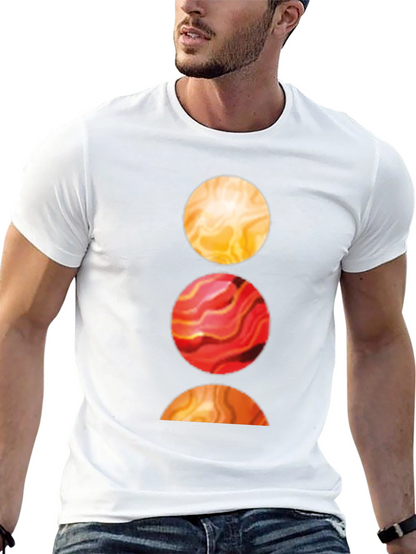 Abstract Circle Graphic Tee - Soft Cotton Blend