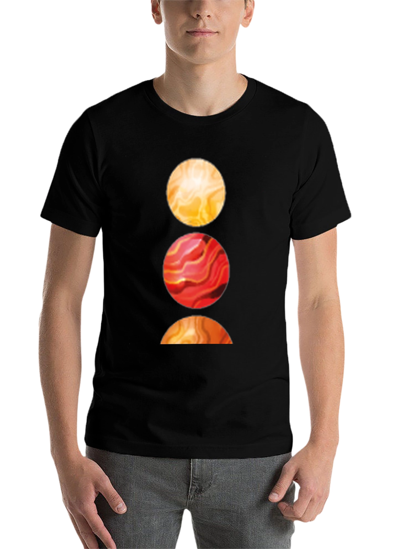 Abstract Circle Graphic Tee - Soft Cotton Blend