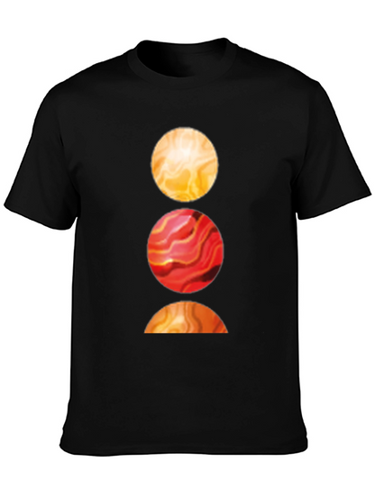 Abstract Circle Graphic Tee - Soft Cotton Blend