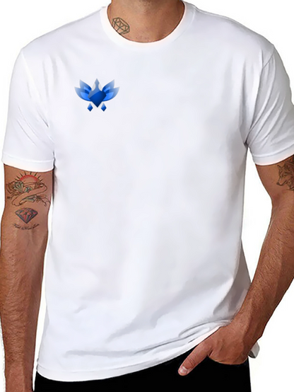 Mens Black Tee with Abstract Blue Graphic