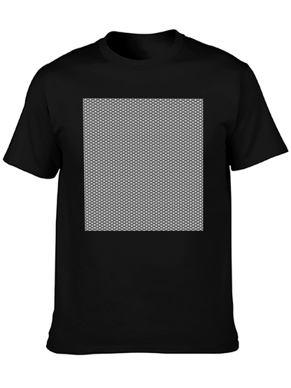 Chainmail Pattern Black T-Shirt