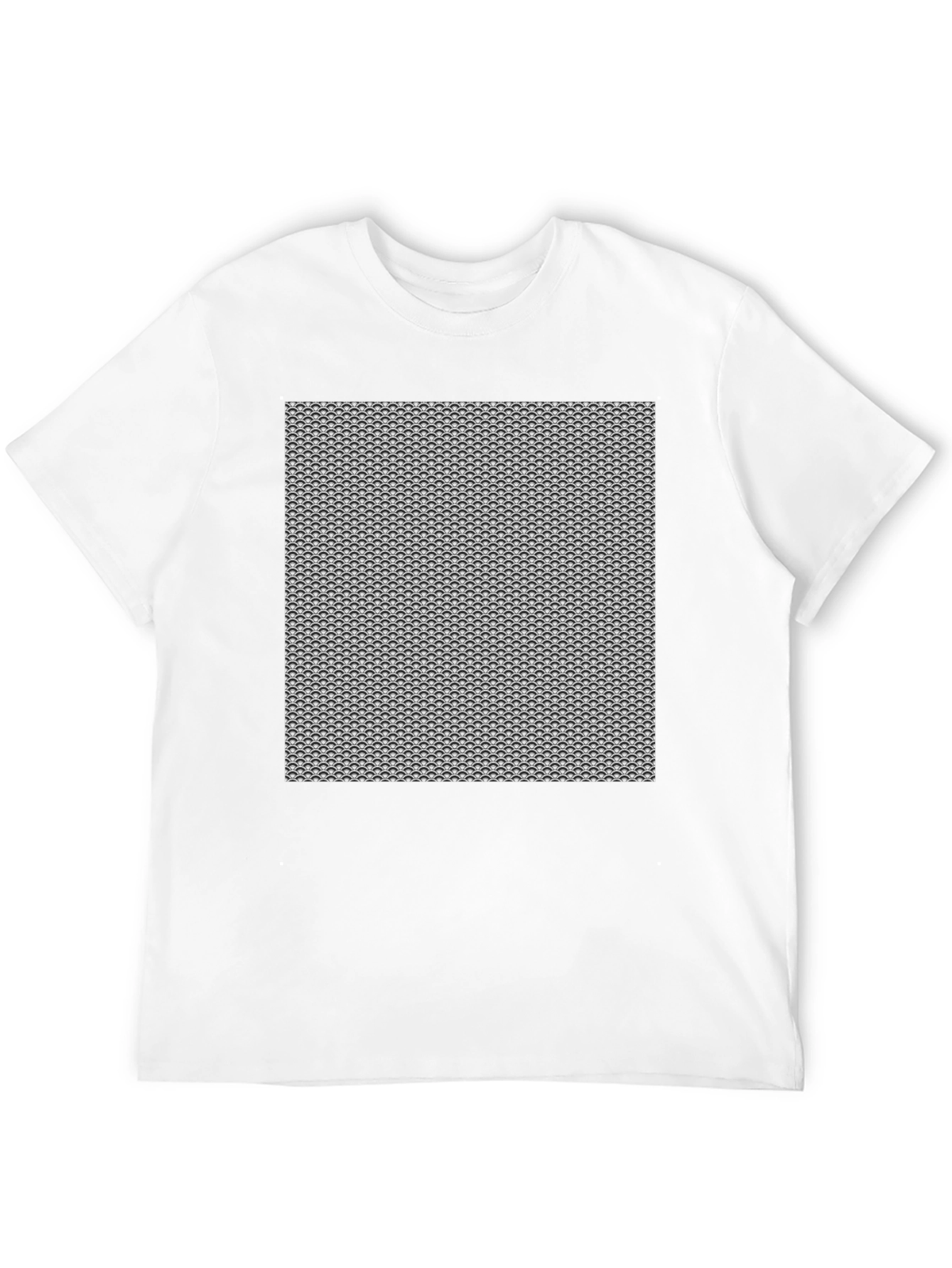 Chainmail Pattern Black T-Shirt