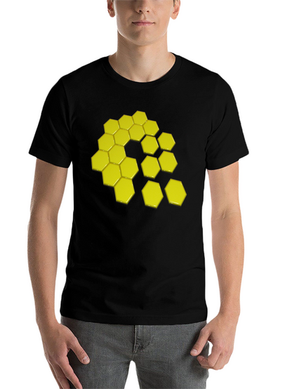 Geometric Hexagon Graphic Tee - Modern Style