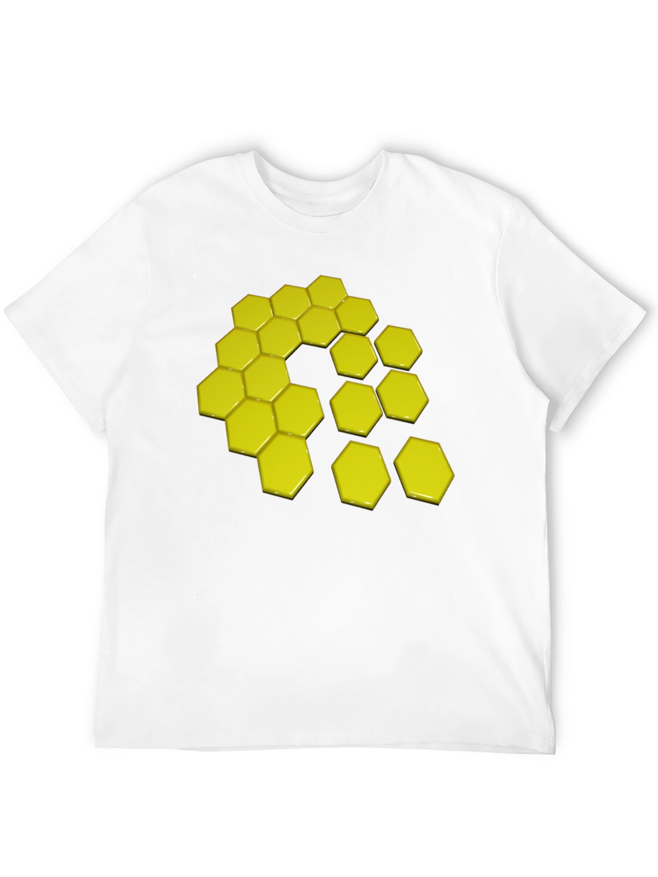 Geometric Hexagon Graphic Tee - Modern Style