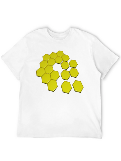 Geometric Hexagon Graphic Tee - Modern Style