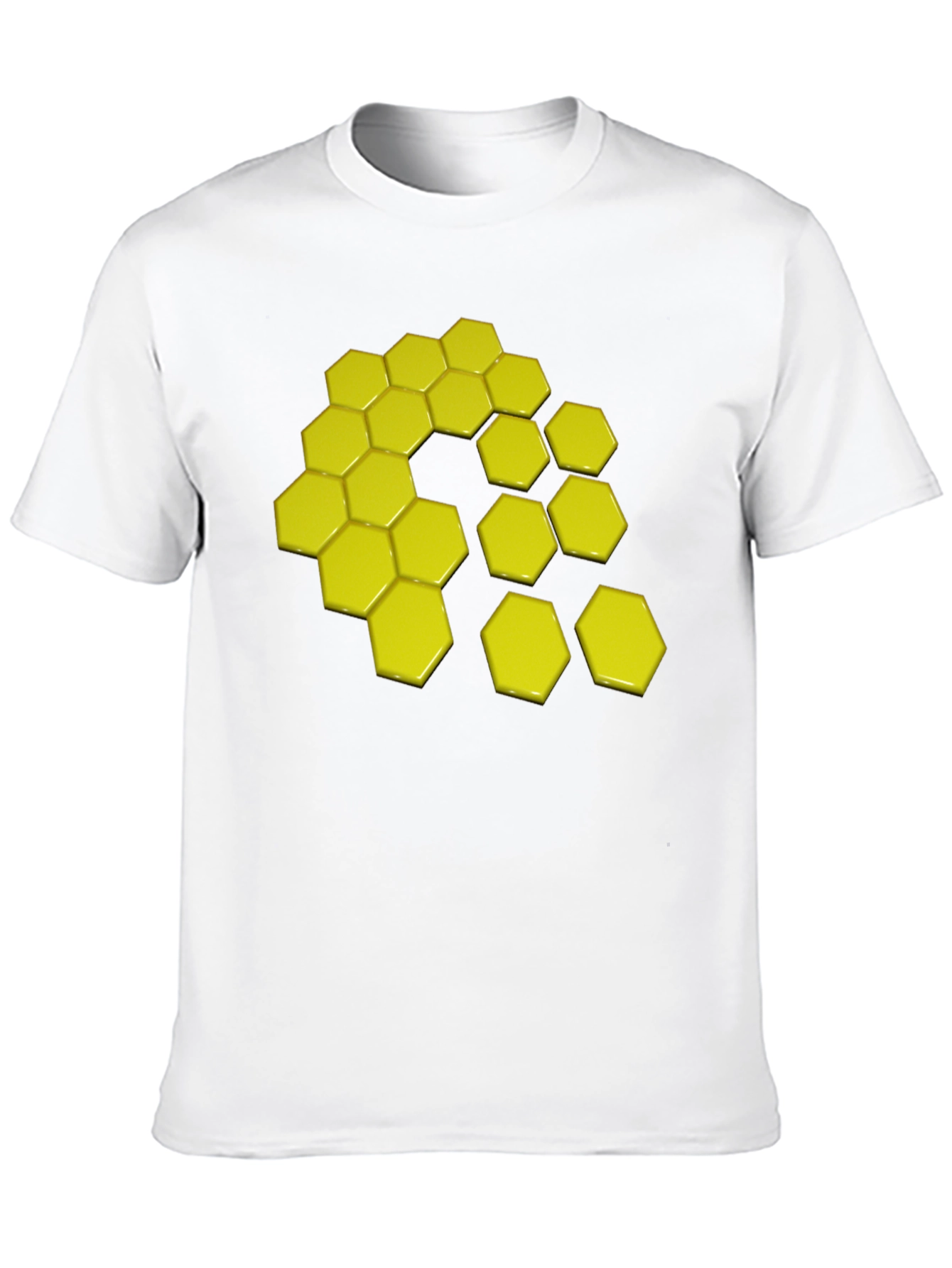 Geometric Hexagon Graphic Tee - Modern Style