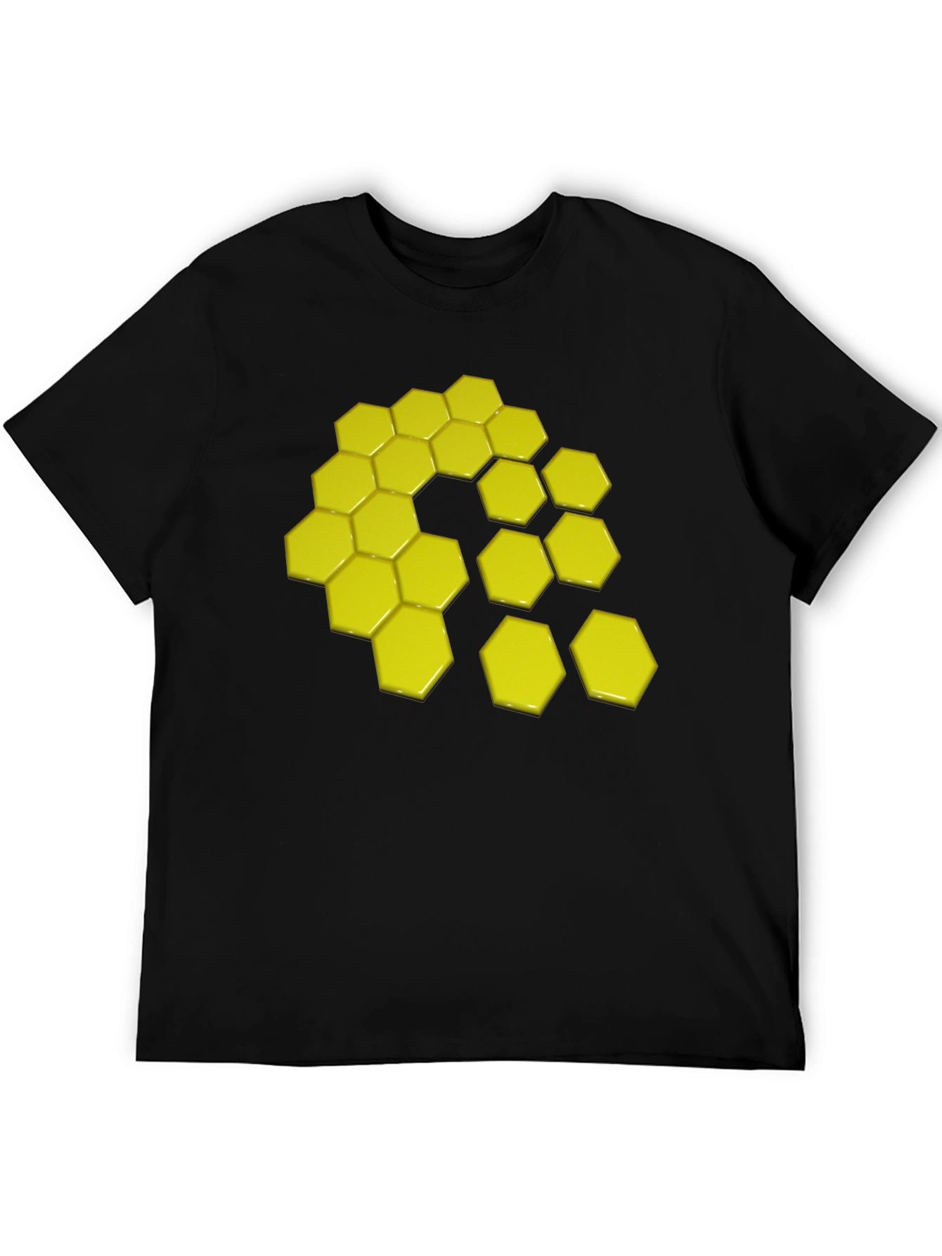 Geometric Hexagon Graphic Tee - Modern Style