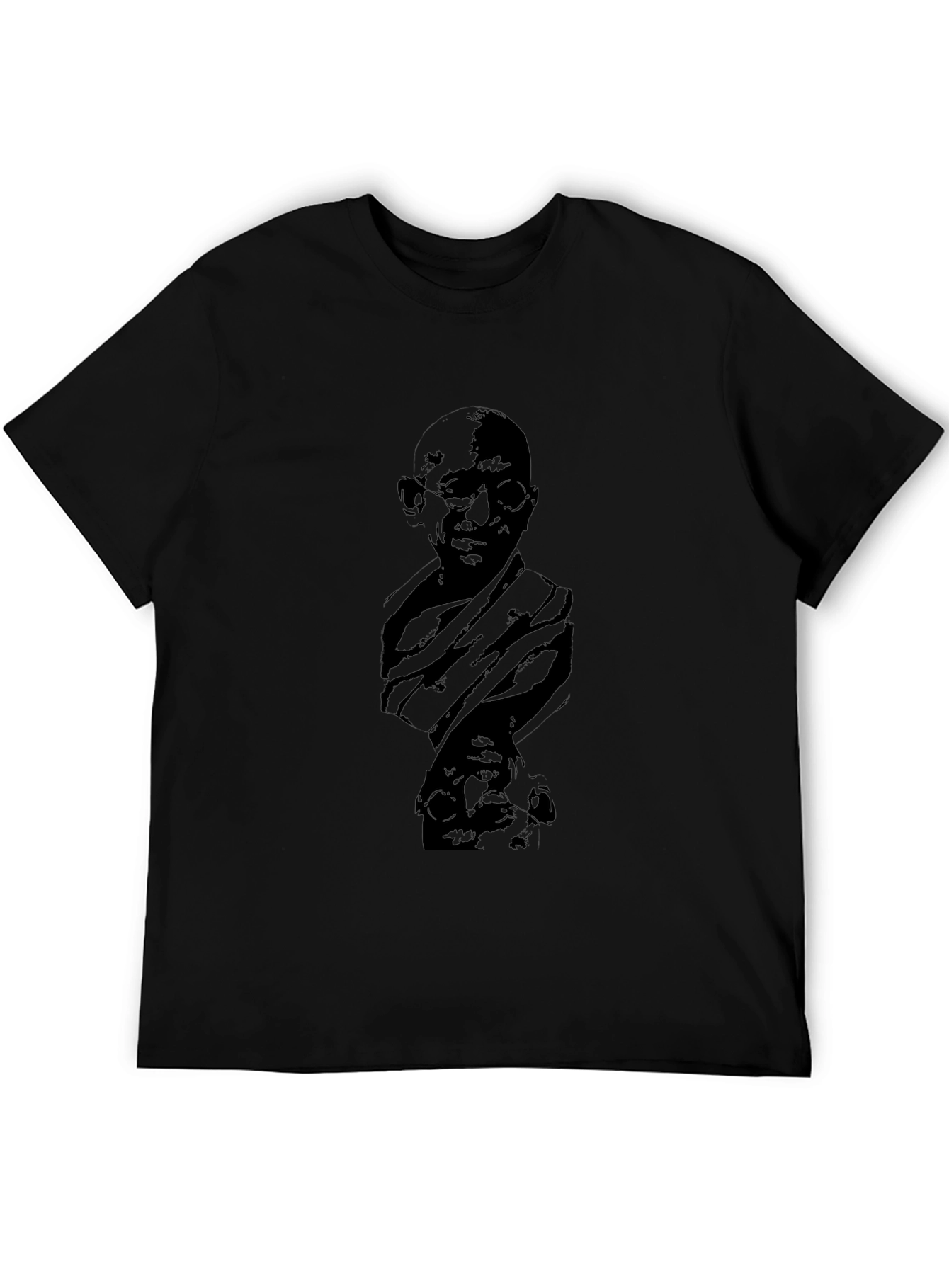 Gandhi Portrait Black T-Shirt