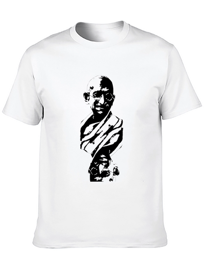 Gandhi Portrait Black T-Shirt