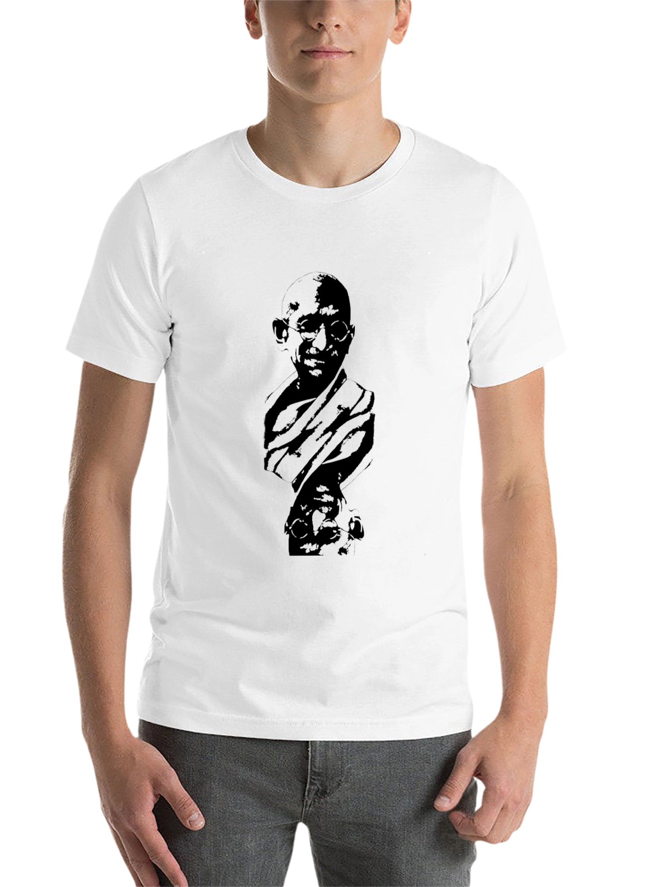 Gandhi Portrait Black T-Shirt