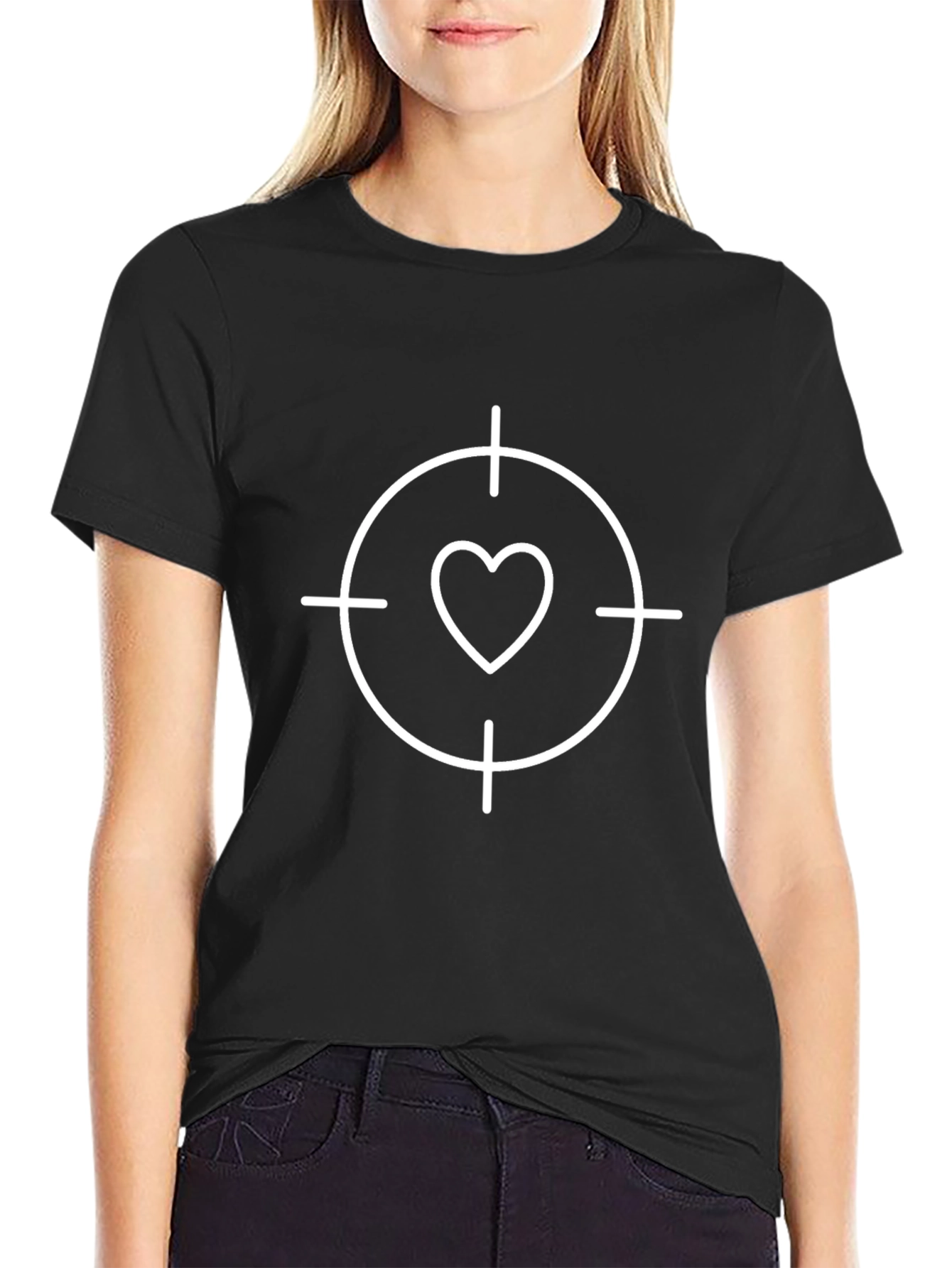 Heart Target Graphic Tee - Aim for Love!