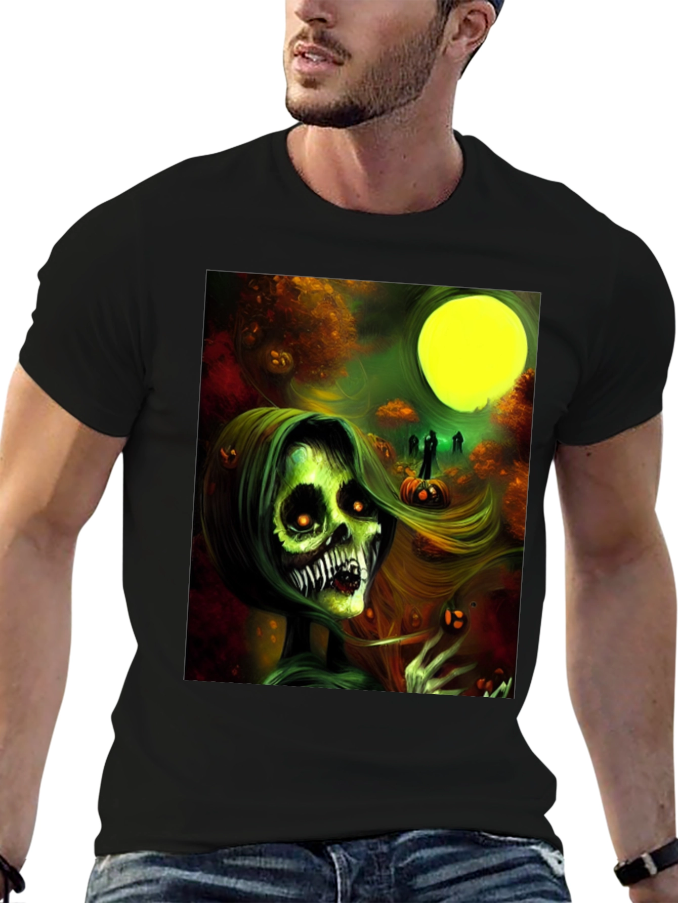 Halloween Zombie Woman Graphic Tee