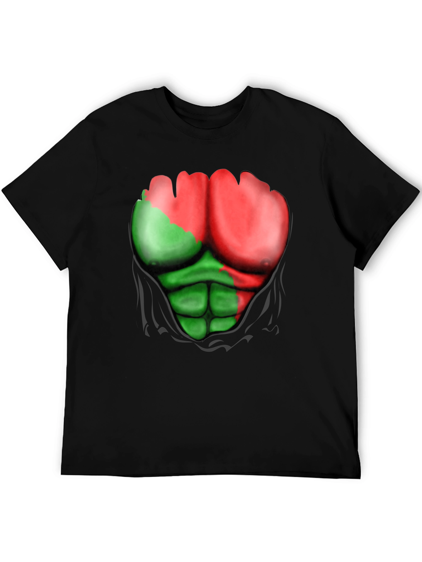 Funny Ripped Muscle T-Shirt - Bodybuilding Illusion Tee