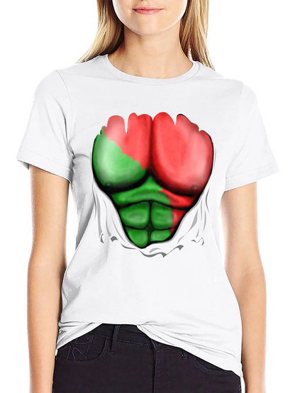 Funny Ripped Muscle T-Shirt - Bodybuilding Illusion Tee