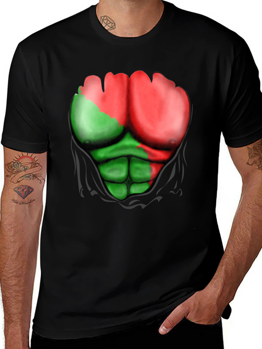 Funny Ripped Muscle T-Shirt - Bodybuilding Illusion Tee