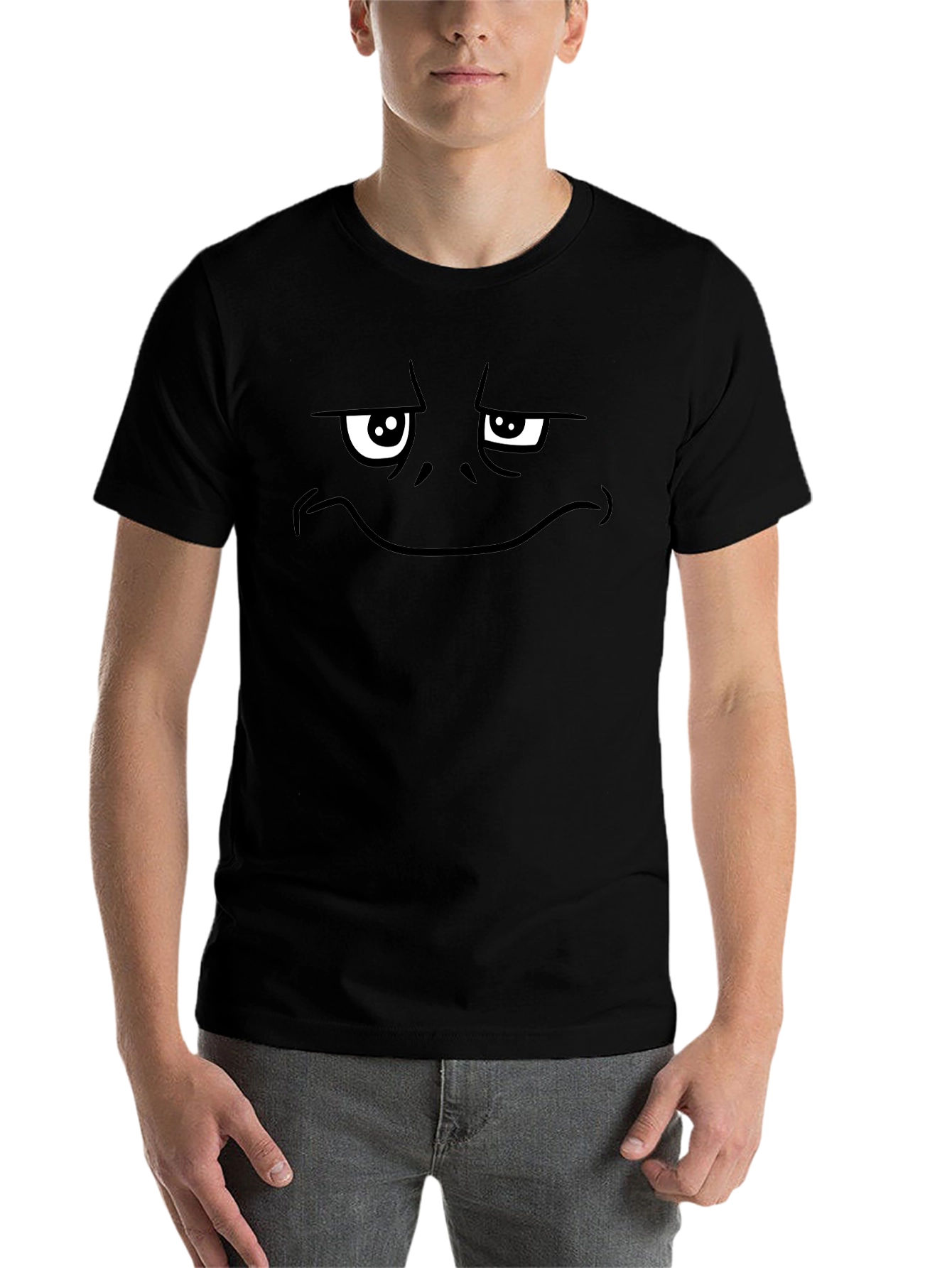 Funny Graphic Tee - Grumpy Face