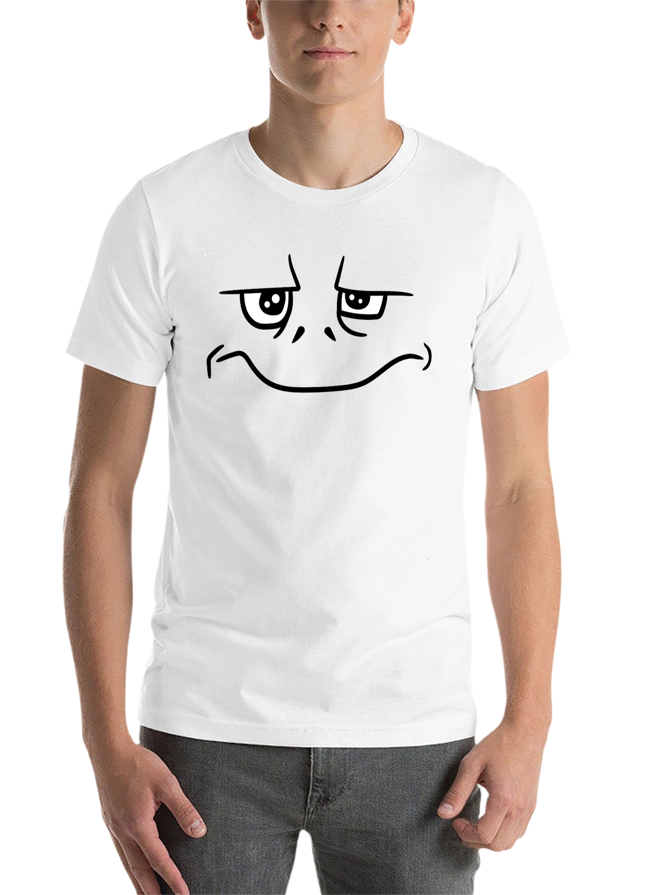 Funny Graphic Tee - Grumpy Face
