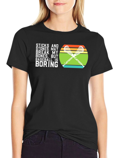 Lacrosse vs Baseball T-Shirt