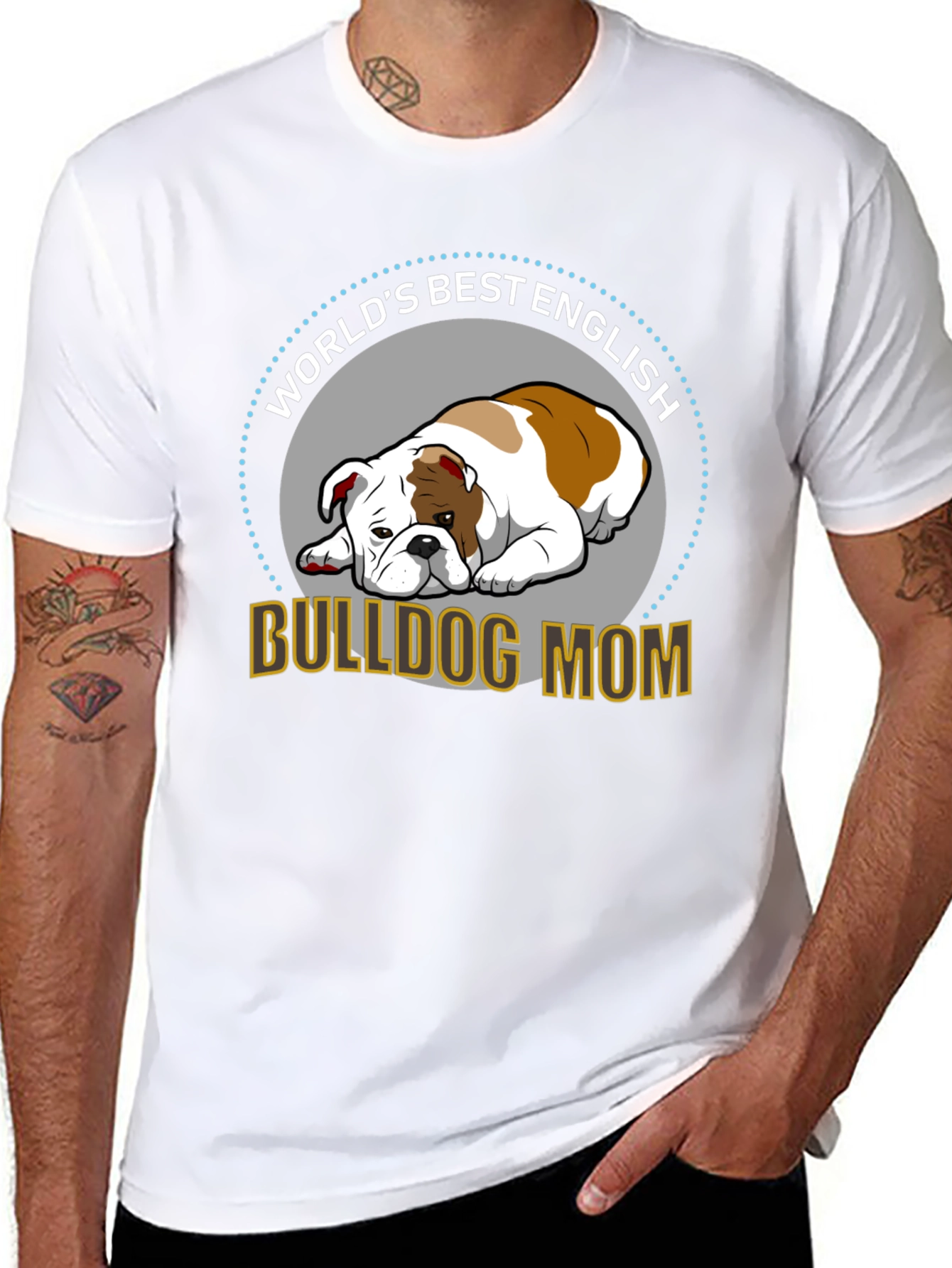 English Bulldog Mom T-Shirt - Worlds Best