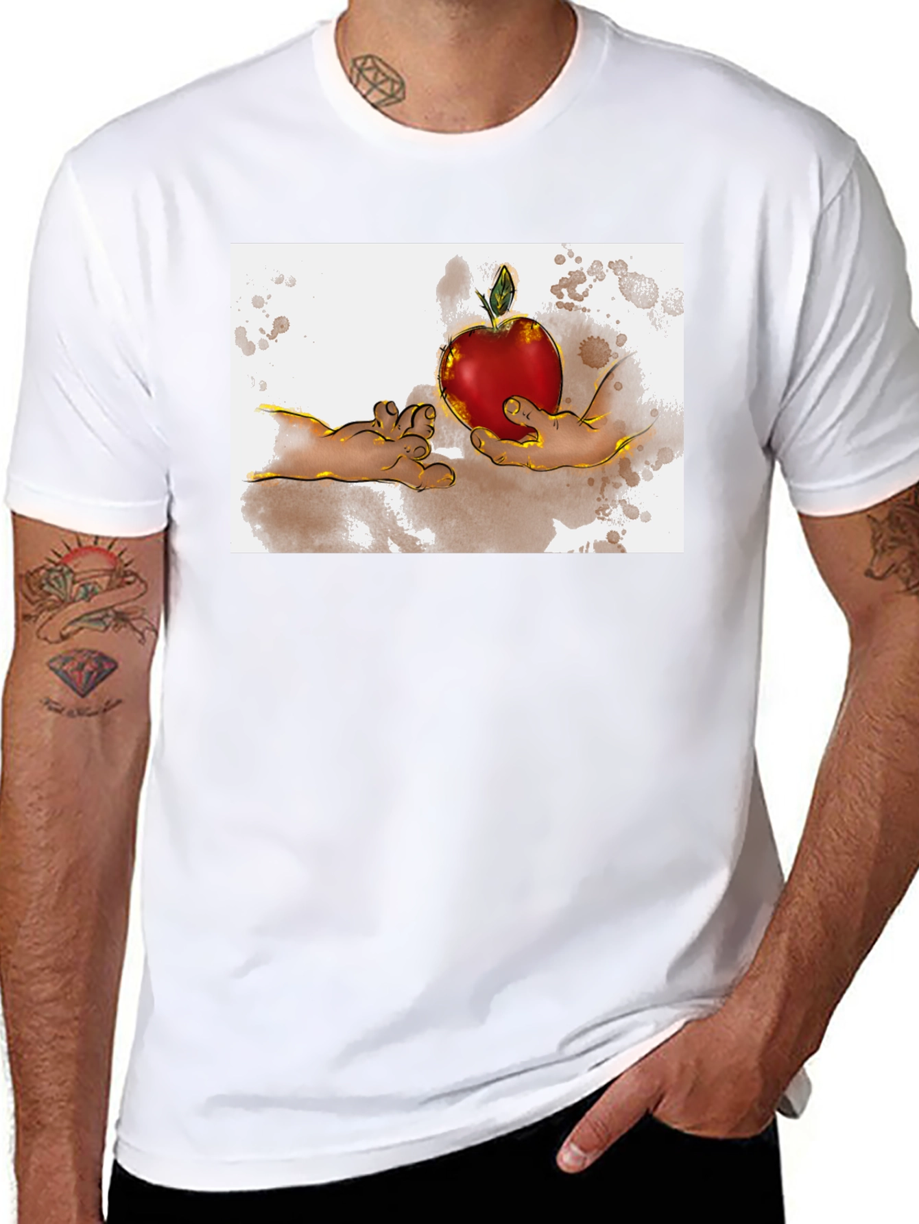 Creation of Adam Apple Graphic T-Shirt