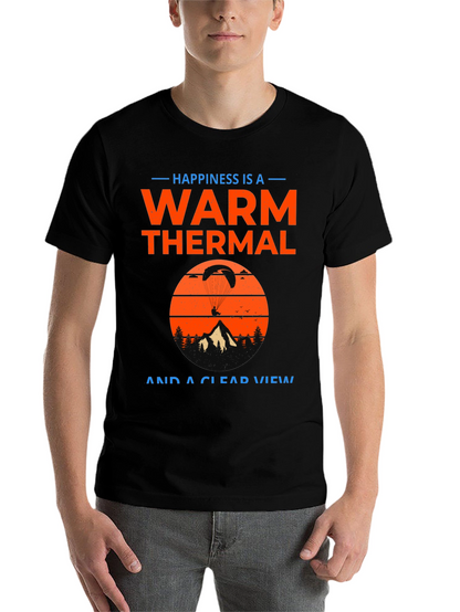 Warm Thermal and Clear View Paragliding Graphic T-Shirt