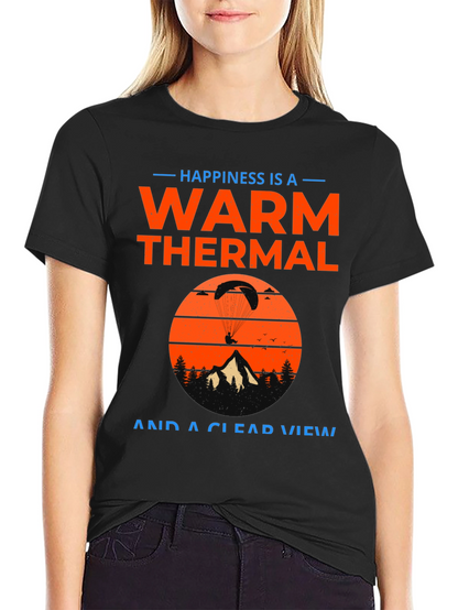 Warm Thermal and Clear View Paragliding Graphic T-Shirt
