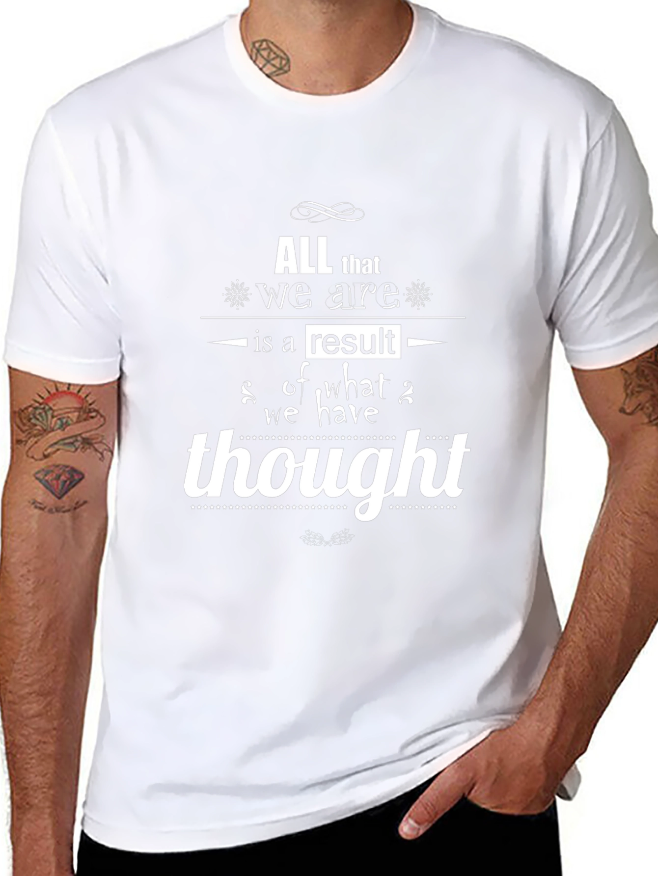 Inspirational Quote Black T-Shirt - Thought Matters Tee