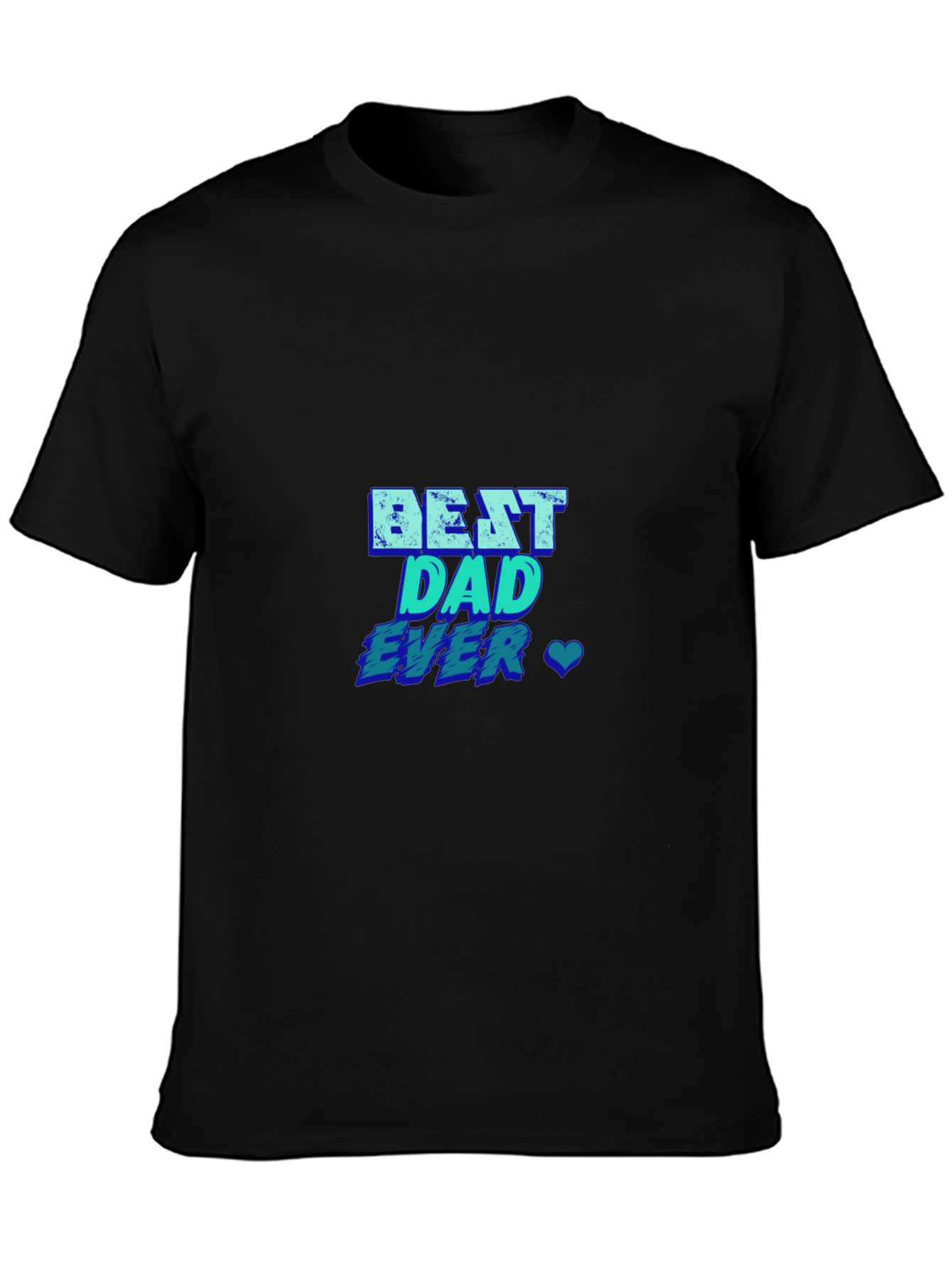 Best Dad Ever T-Shirt - Blue Graphic Print