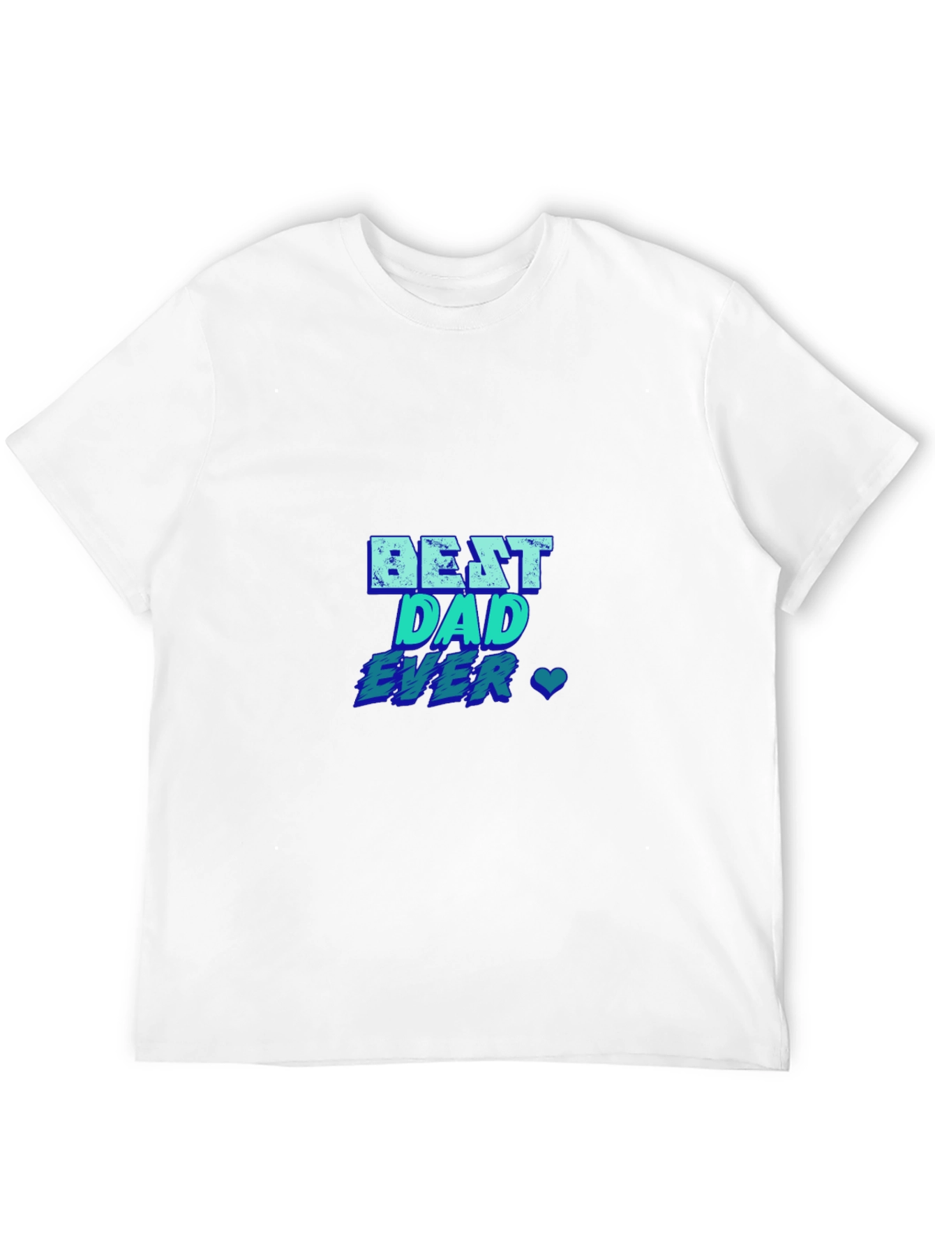 Best Dad Ever T-Shirt - Blue Graphic Print