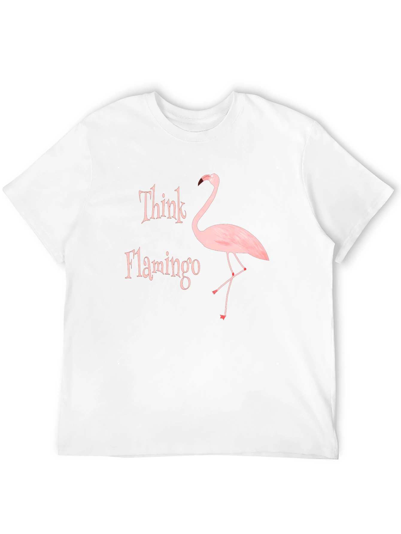 Think Flamingo Black Graphic T-Shirt