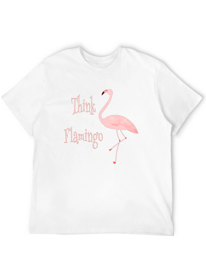 Think Flamingo Black Graphic T-Shirt