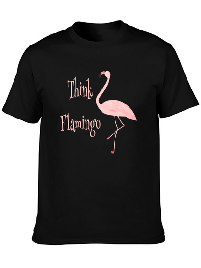 Think Flamingo Black Graphic T-Shirt