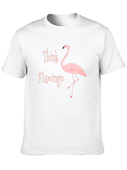 Think Flamingo Black Graphic T-Shirt